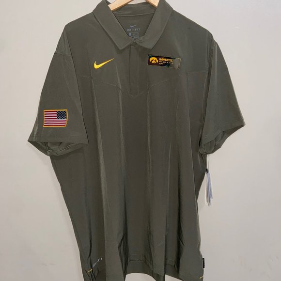 Nike Iowa Hawkeyes Military Collection UV Polo Shirt DD3832-222 Mens 3XL NCAA